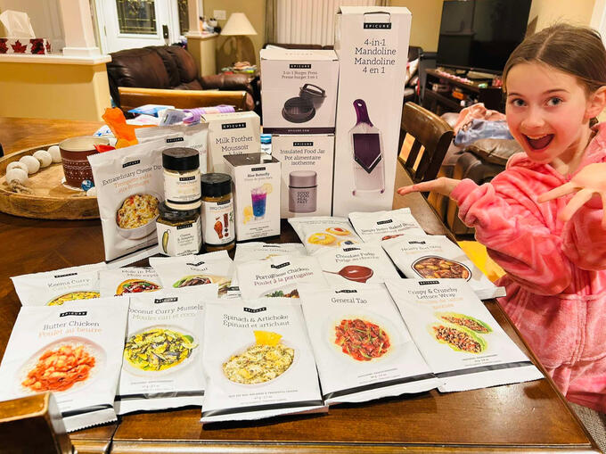A collection of Epicure kitchen tools and meal kits